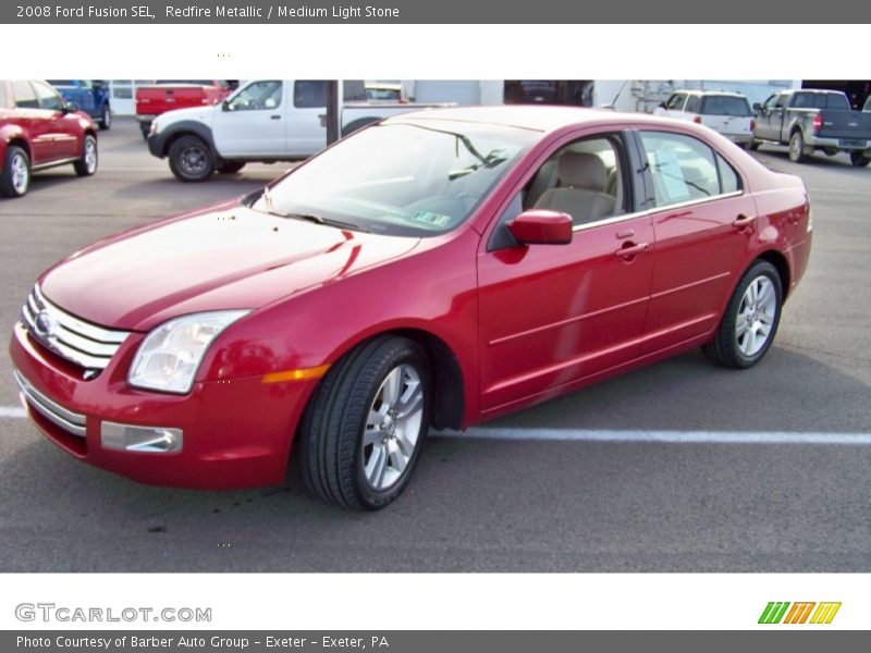 Redfire Metallic / Medium Light Stone 2008 Ford Fusion SEL