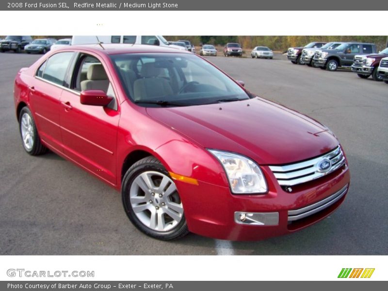 Redfire Metallic / Medium Light Stone 2008 Ford Fusion SEL