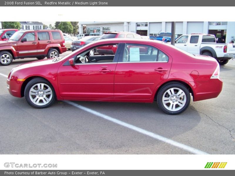 Redfire Metallic / Medium Light Stone 2008 Ford Fusion SEL