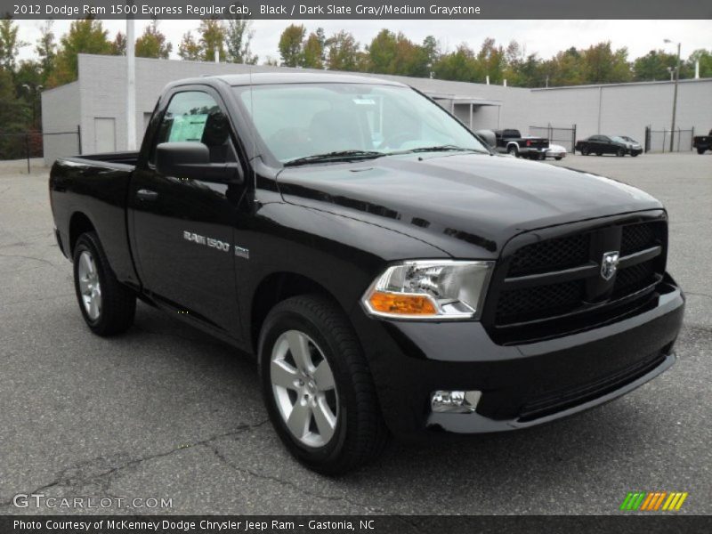 Black / Dark Slate Gray/Medium Graystone 2012 Dodge Ram 1500 Express Regular Cab