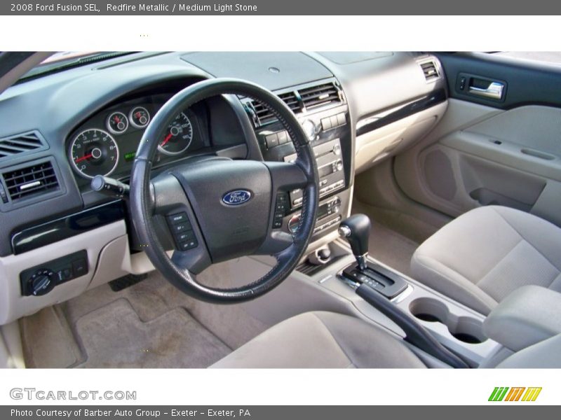 Redfire Metallic / Medium Light Stone 2008 Ford Fusion SEL