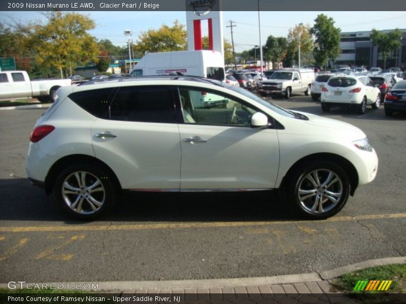 Glacier Pearl / Beige 2009 Nissan Murano LE AWD