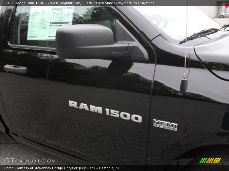 Black / Dark Slate Gray/Medium Graystone 2012 Dodge Ram 1500 Express Regular Cab