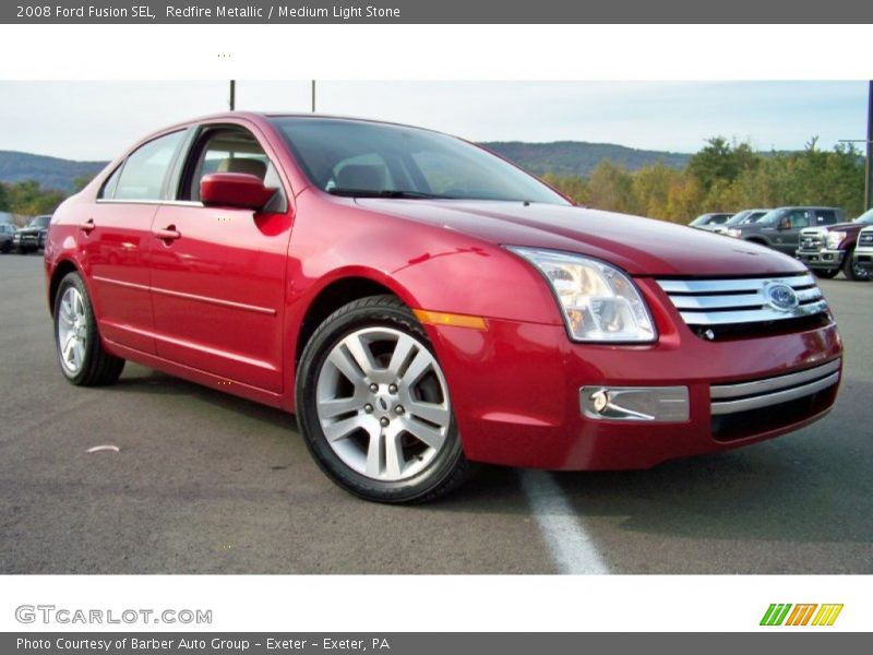 Redfire Metallic / Medium Light Stone 2008 Ford Fusion SEL
