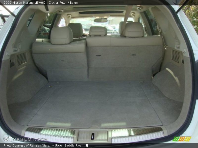 Glacier Pearl / Beige 2009 Nissan Murano LE AWD