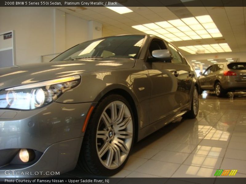 Platinum Grey Metallic / Black 2008 BMW 5 Series 550i Sedan