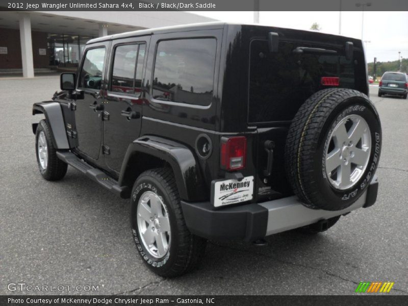 Black / Black/Dark Saddle 2012 Jeep Wrangler Unlimited Sahara 4x4