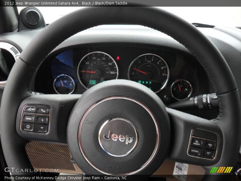 Black / Black/Dark Saddle 2012 Jeep Wrangler Unlimited Sahara 4x4