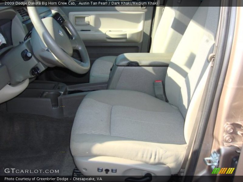  2009 Dakota Big Horn Crew Cab Dark Khaki/Medium Khaki Interior