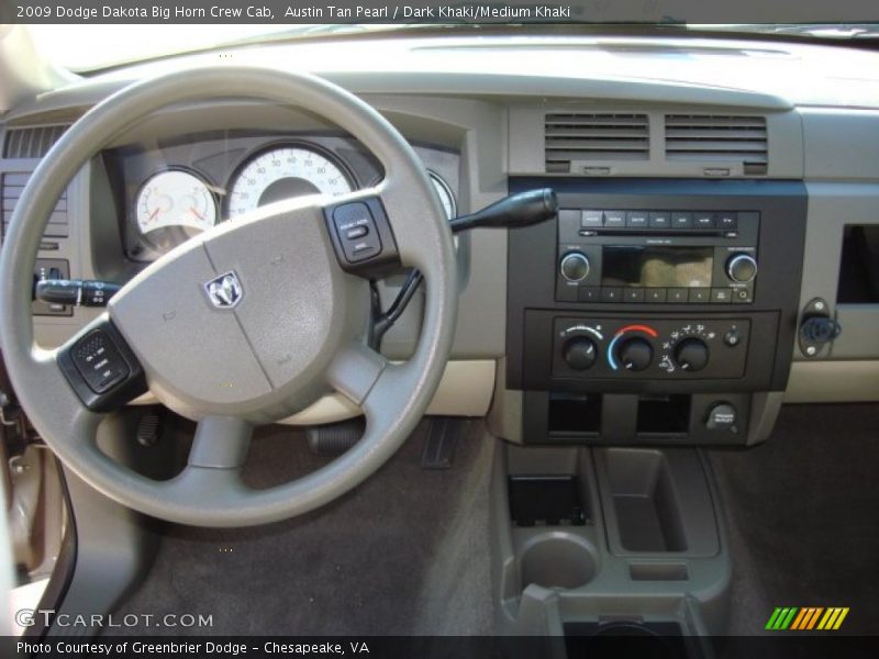 Dashboard of 2009 Dakota Big Horn Crew Cab
