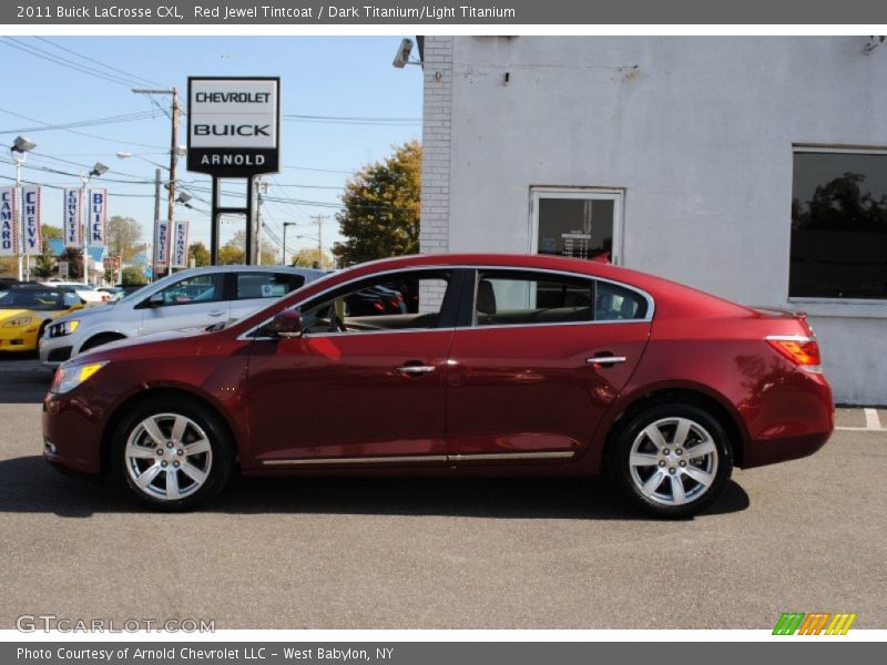 Red Jewel Tintcoat / Dark Titanium/Light Titanium 2011 Buick LaCrosse CXL