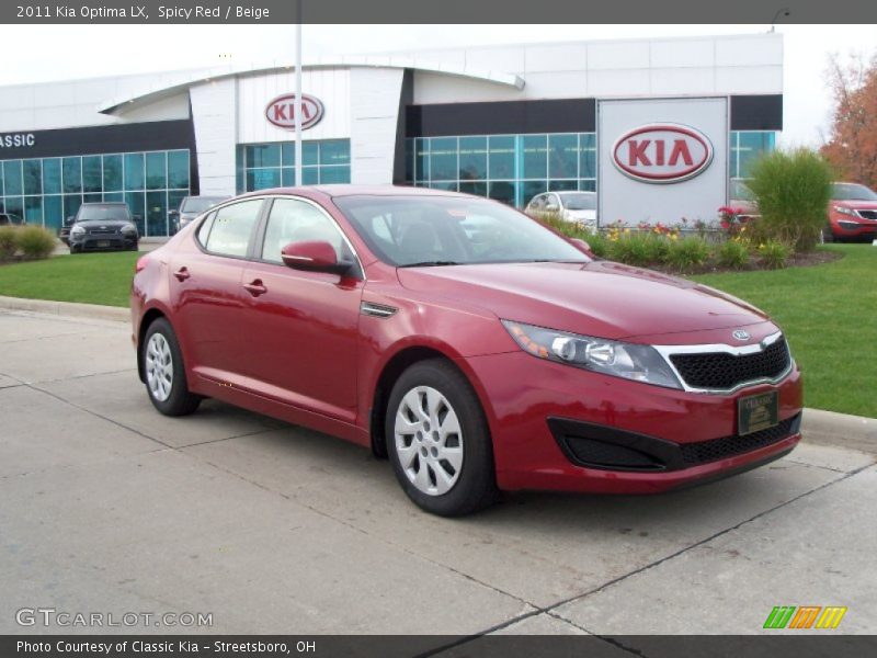 Spicy Red / Beige 2011 Kia Optima LX