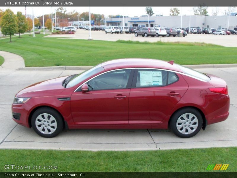 Spicy Red / Beige 2011 Kia Optima LX