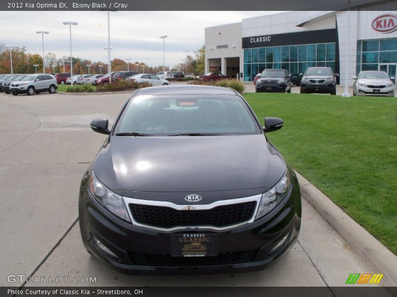 Ebony Black / Gray 2012 Kia Optima EX