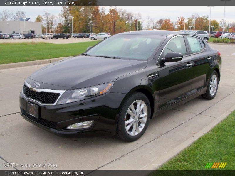 Ebony Black / Gray 2012 Kia Optima EX