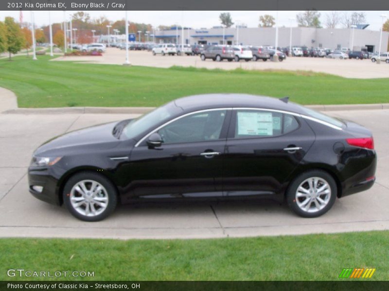 Ebony Black / Gray 2012 Kia Optima EX