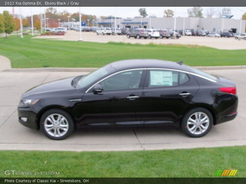 Ebony Black / Gray 2012 Kia Optima EX