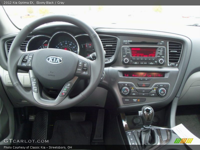 Ebony Black / Gray 2012 Kia Optima EX