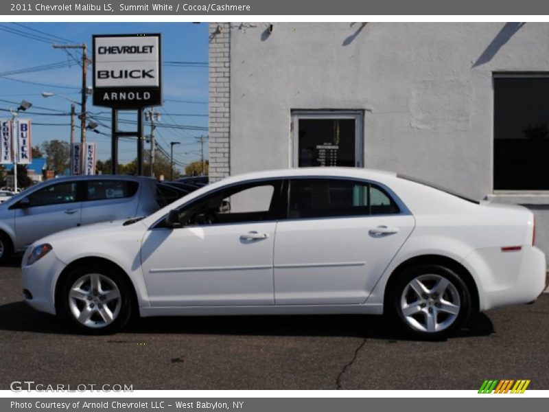 Summit White / Cocoa/Cashmere 2011 Chevrolet Malibu LS