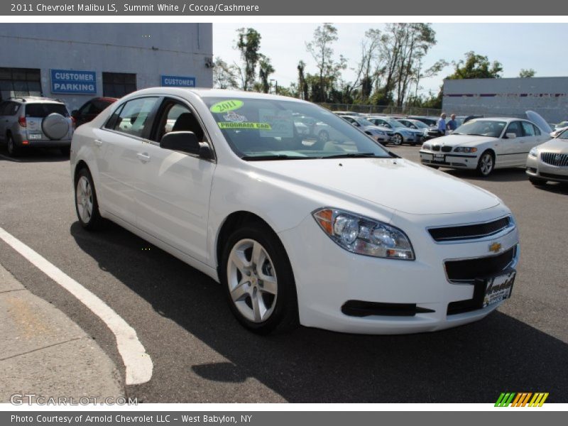 Summit White / Cocoa/Cashmere 2011 Chevrolet Malibu LS