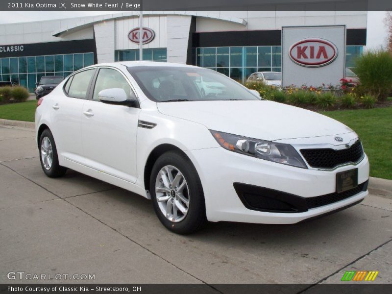 Snow White Pearl / Beige 2011 Kia Optima LX
