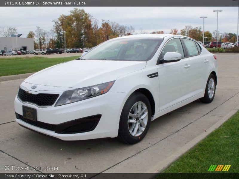 Snow White Pearl / Beige 2011 Kia Optima LX
