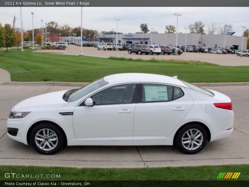 Snow White Pearl / Beige 2011 Kia Optima LX