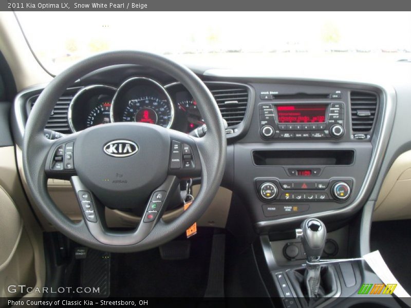 Snow White Pearl / Beige 2011 Kia Optima LX