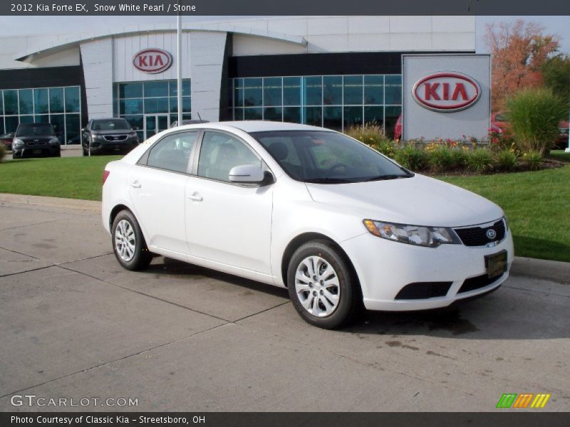 Snow White Pearl / Stone 2012 Kia Forte EX
