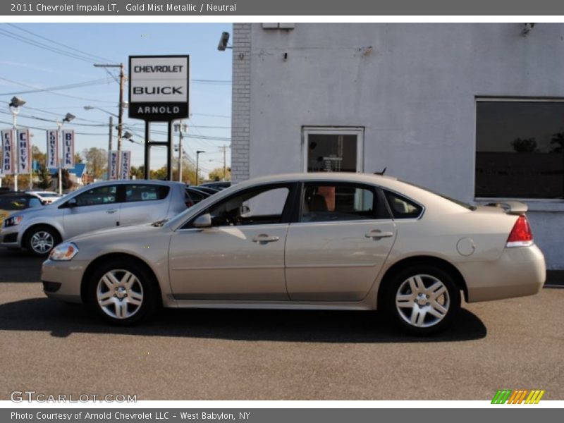 Gold Mist Metallic / Neutral 2011 Chevrolet Impala LT