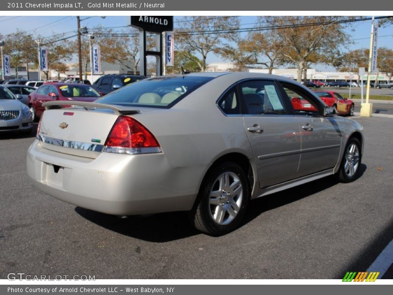 Gold Mist Metallic / Neutral 2011 Chevrolet Impala LT