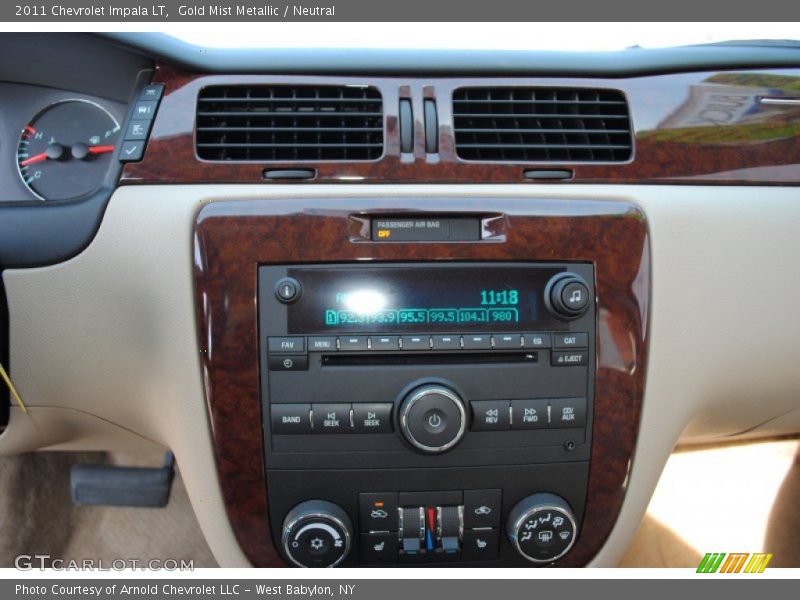 Gold Mist Metallic / Neutral 2011 Chevrolet Impala LT