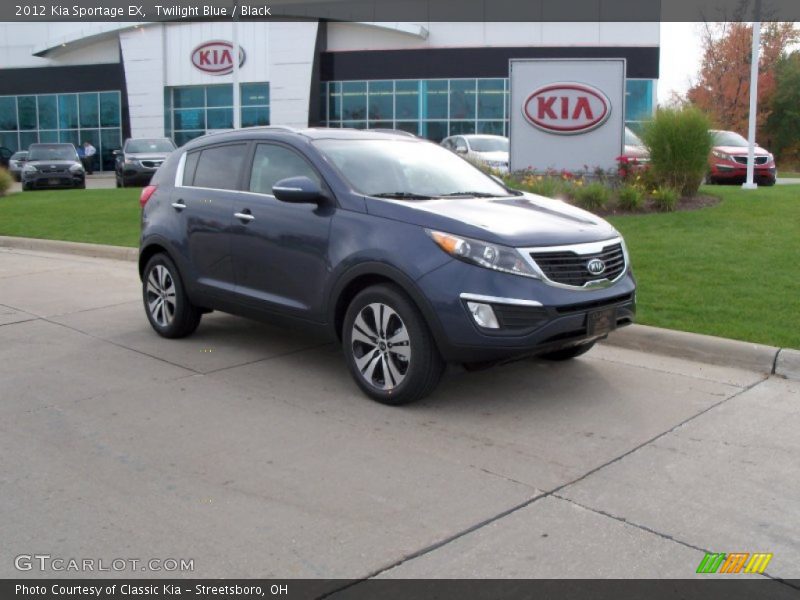 Twilight Blue / Black 2012 Kia Sportage EX