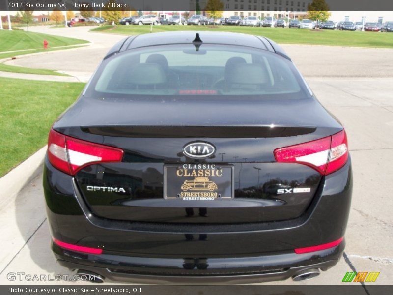 Ebony Black / Black 2012 Kia Optima SX