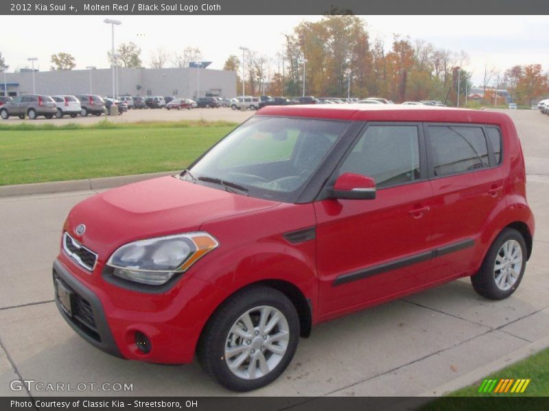 Molten Red / Black Soul Logo Cloth 2012 Kia Soul +