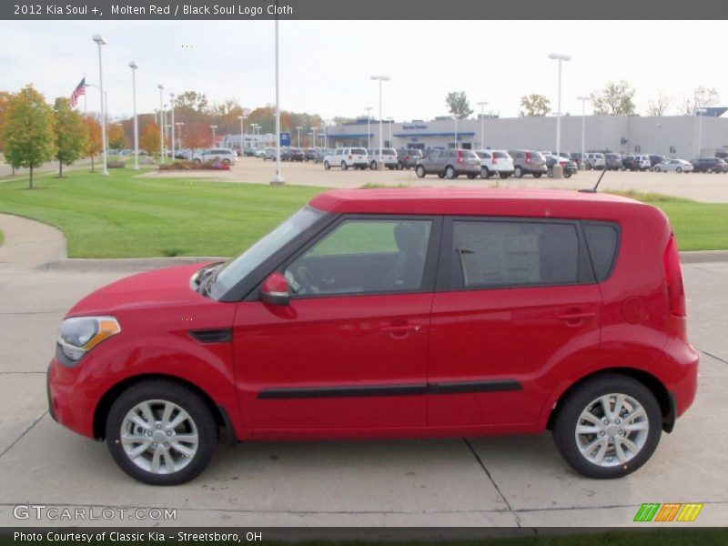Molten Red / Black Soul Logo Cloth 2012 Kia Soul +
