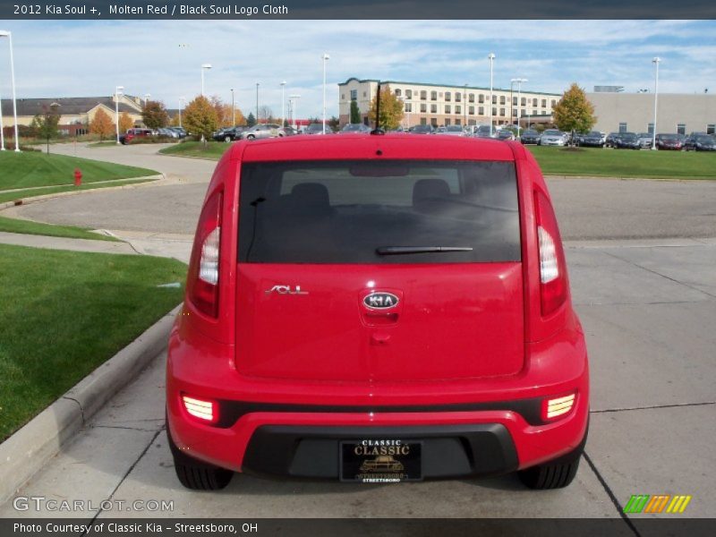 Molten Red / Black Soul Logo Cloth 2012 Kia Soul +