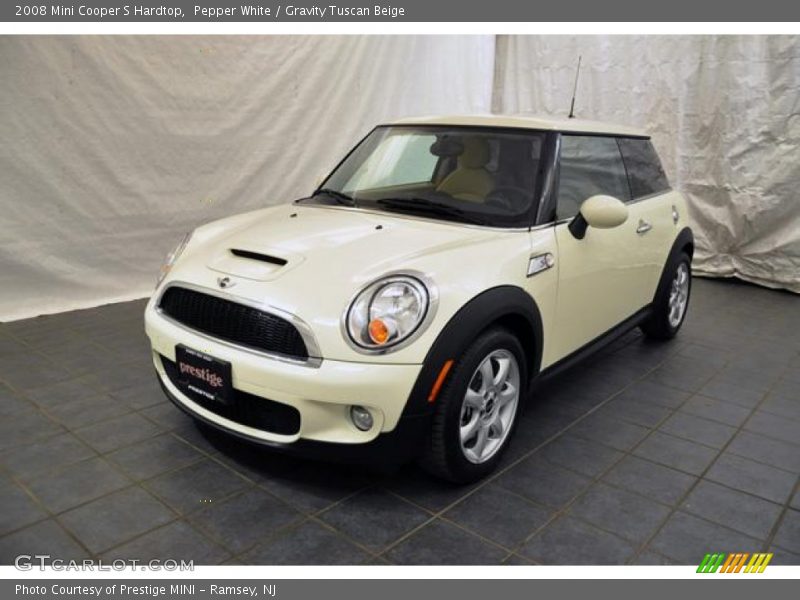 Pepper White / Gravity Tuscan Beige 2008 Mini Cooper S Hardtop