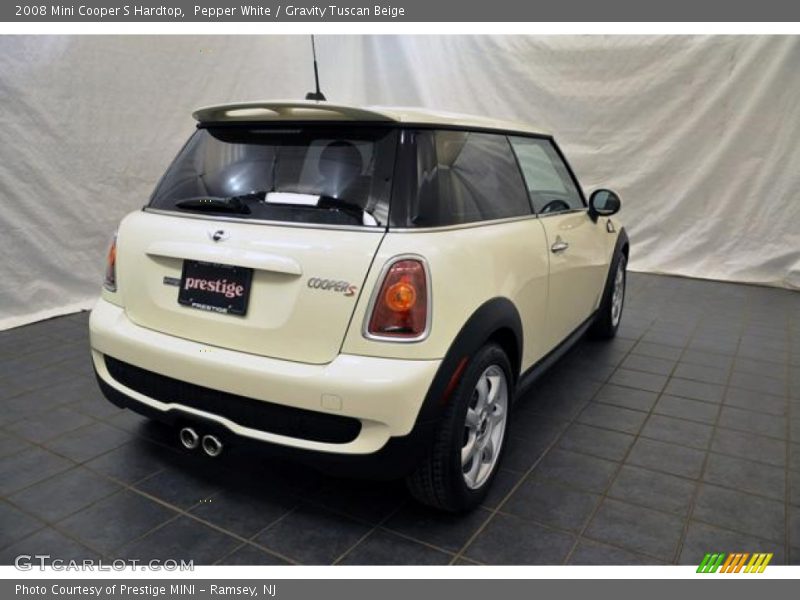 Pepper White / Gravity Tuscan Beige 2008 Mini Cooper S Hardtop