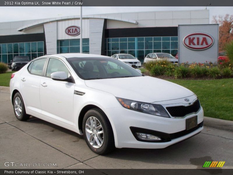 Snow White Pearl / Gray 2012 Kia Optima LX