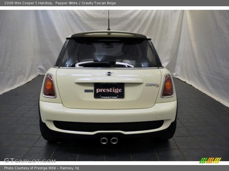 Pepper White / Gravity Tuscan Beige 2008 Mini Cooper S Hardtop