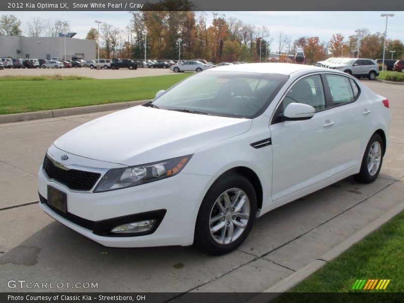 Snow White Pearl / Gray 2012 Kia Optima LX