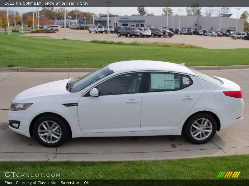 Snow White Pearl / Gray 2012 Kia Optima LX