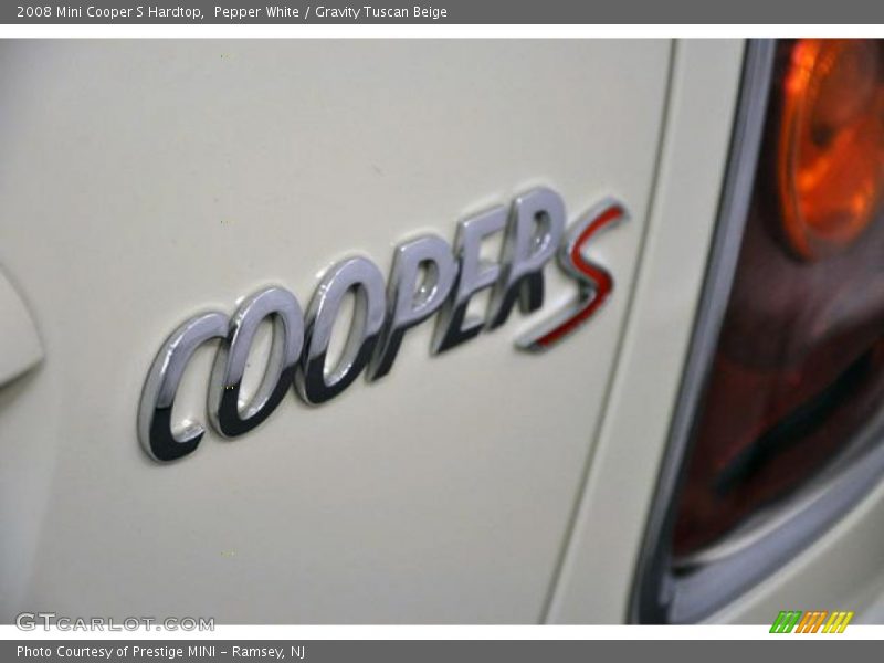 Pepper White / Gravity Tuscan Beige 2008 Mini Cooper S Hardtop