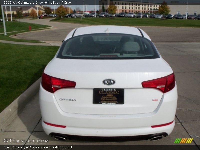 Snow White Pearl / Gray 2012 Kia Optima LX