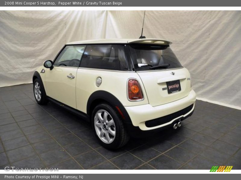 Pepper White / Gravity Tuscan Beige 2008 Mini Cooper S Hardtop