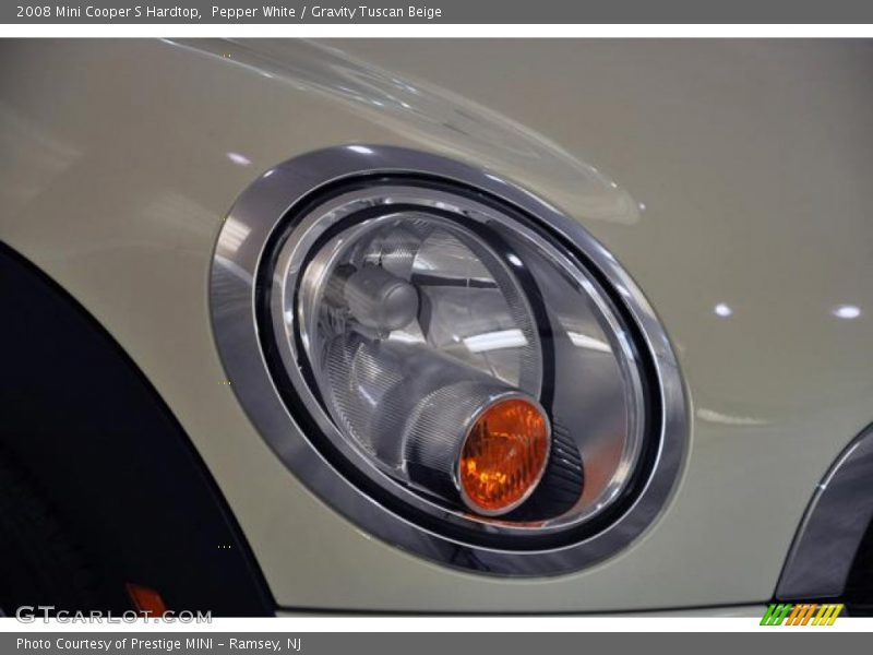 Pepper White / Gravity Tuscan Beige 2008 Mini Cooper S Hardtop