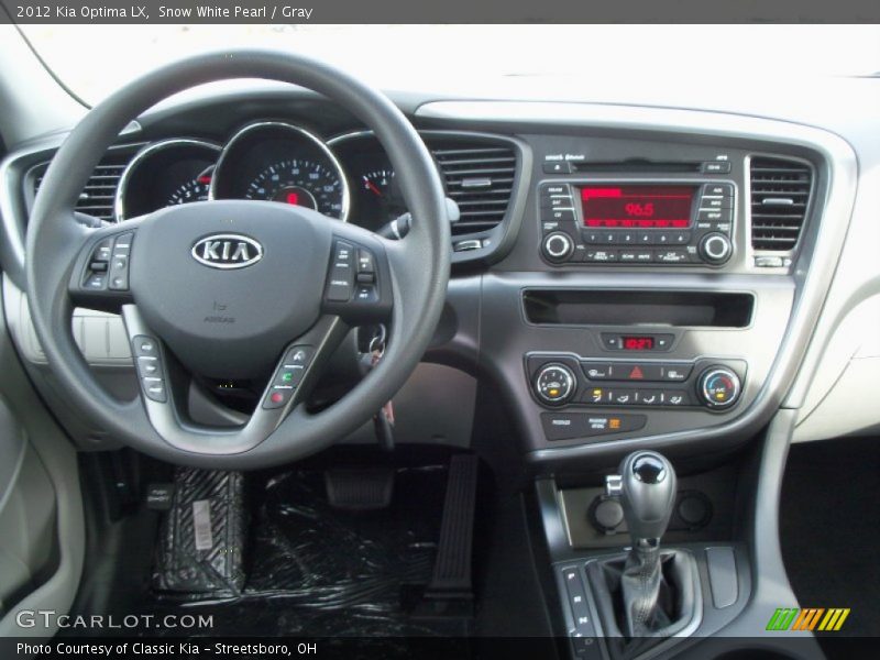 Snow White Pearl / Gray 2012 Kia Optima LX