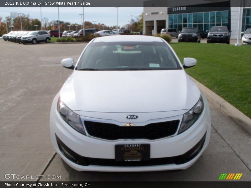 Snow White Pearl / Beige 2012 Kia Optima LX