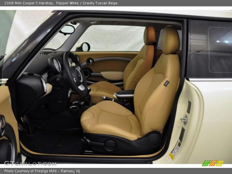Pepper White / Gravity Tuscan Beige 2008 Mini Cooper S Hardtop